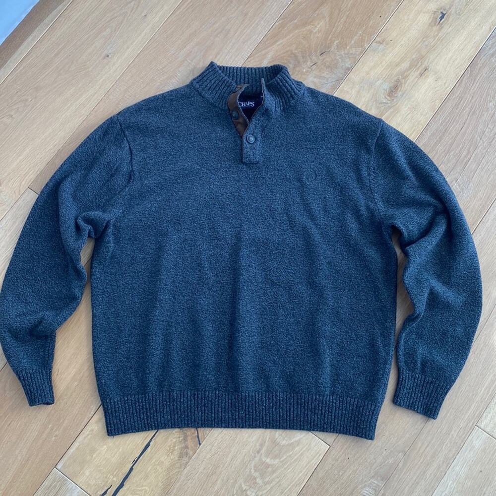 Men’s Chaps Mock Button Neck Sweater